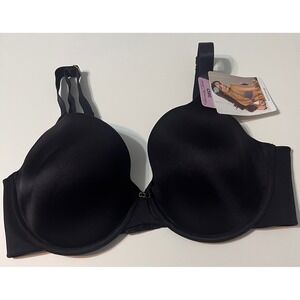 Vanity Fair Beauty Back Back Smoother Underwire Bra 38D Black Full‎ Coverage